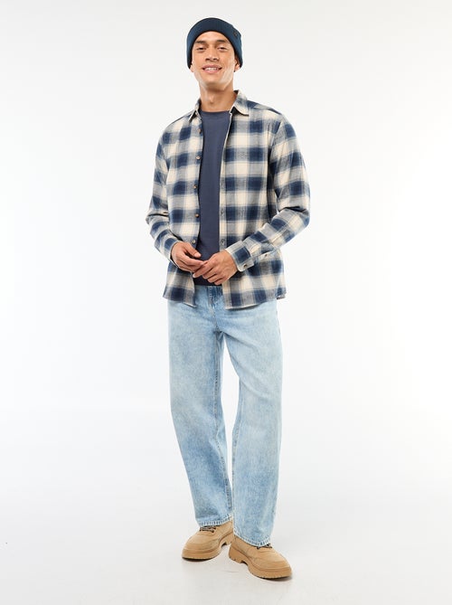 Camicia regular a quadri - Kiabi