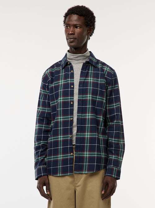 Camicia regular a quadri - Kiabi