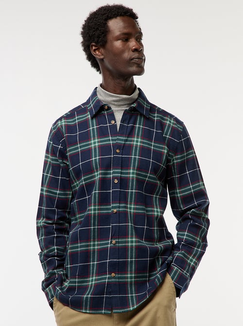 Camicia regular a quadri - Kiabi