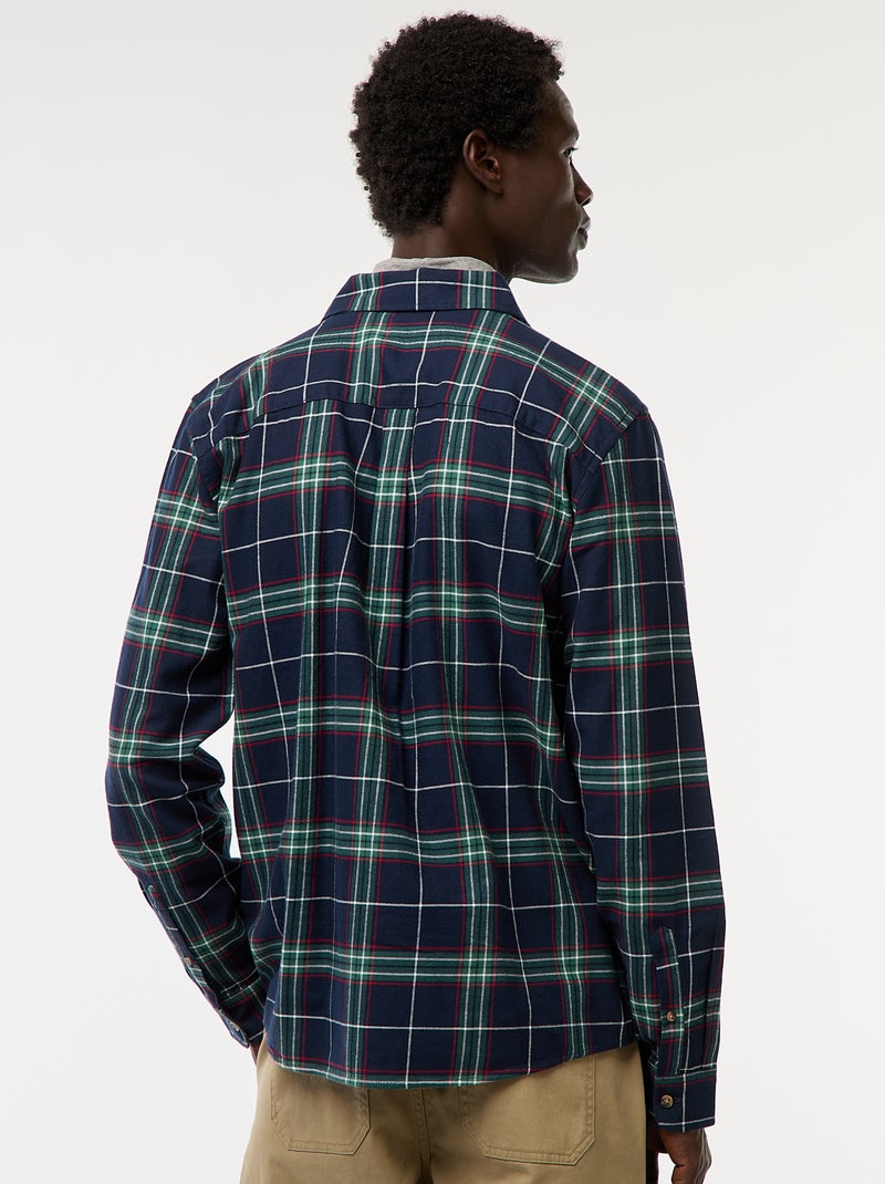 Camicia regular a quadri Blu - Kiabi