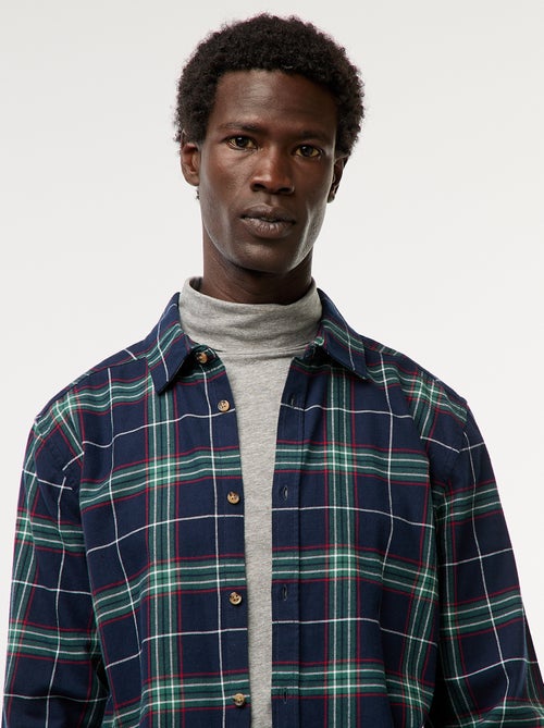 Camicia regular a quadri - Kiabi