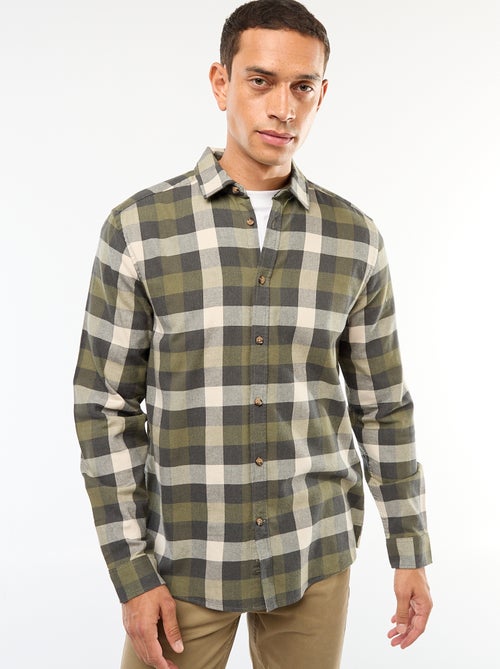 Camicia regular a quadri - Kiabi