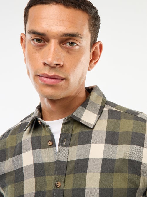 Camicia regular a quadri - Kiabi