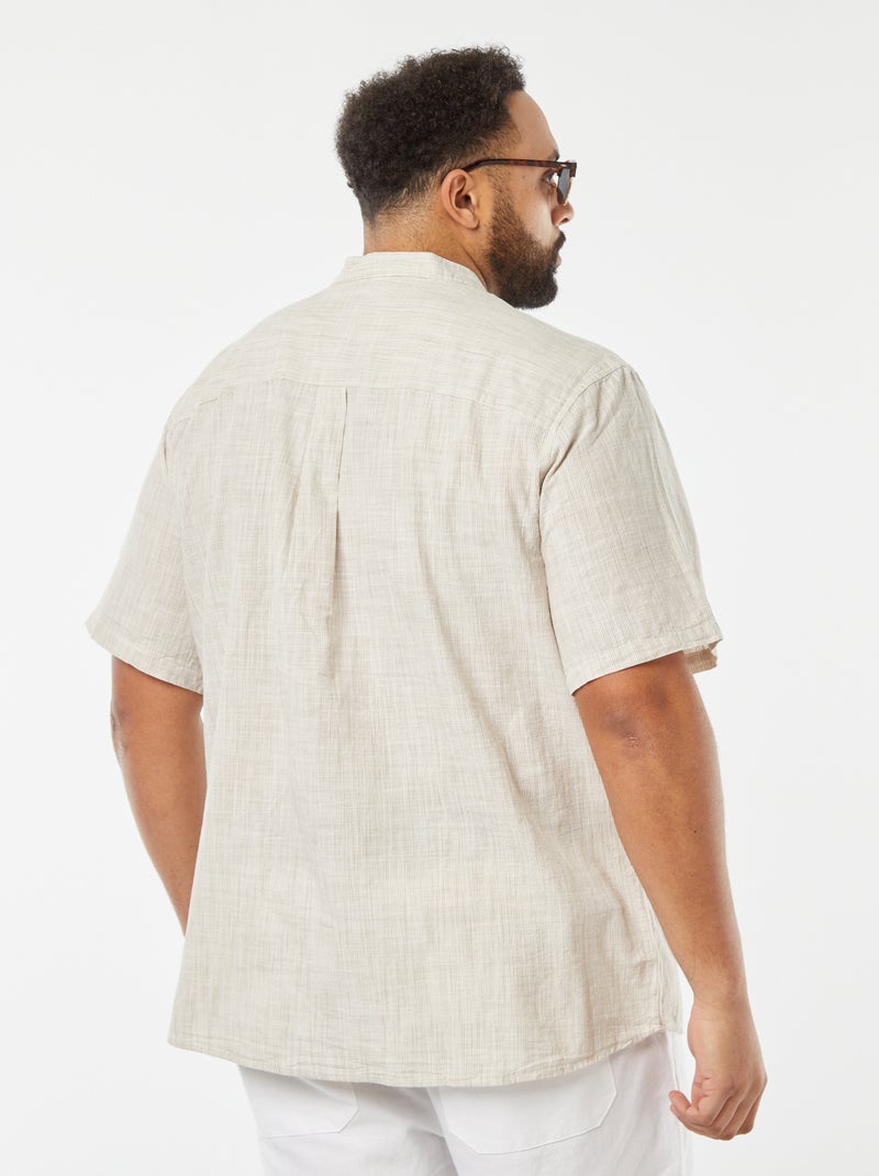 Camicia regular a righe BEIGE - Kiabi