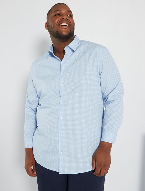 Camicia regular con motivi fantasia - BLU - Kiabi - 18.00€