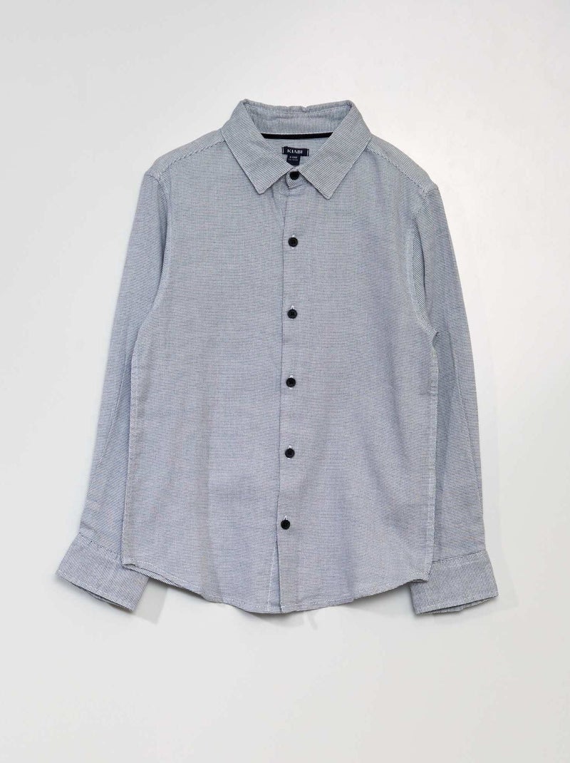Camicia regular con motivo BLU - Kiabi