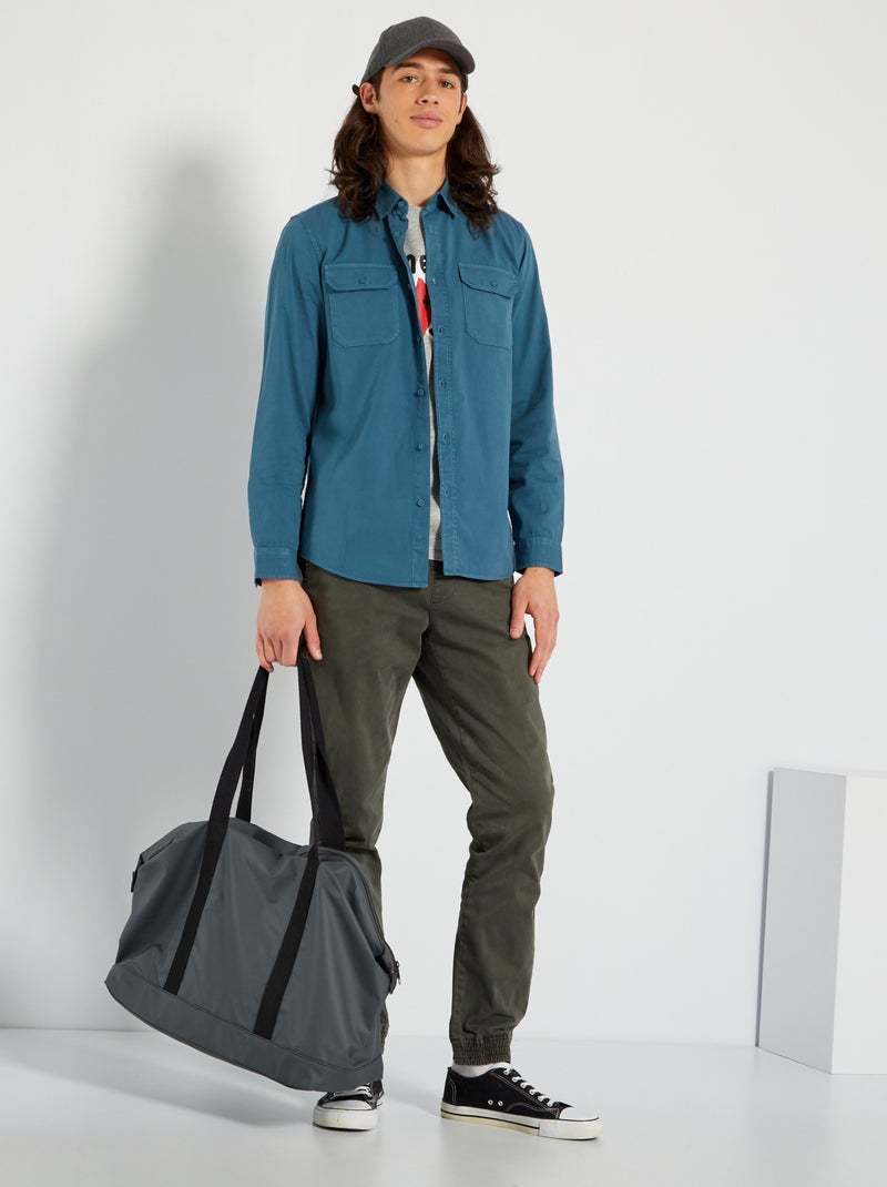 Camicia regular fit blu indiano - Kiabi