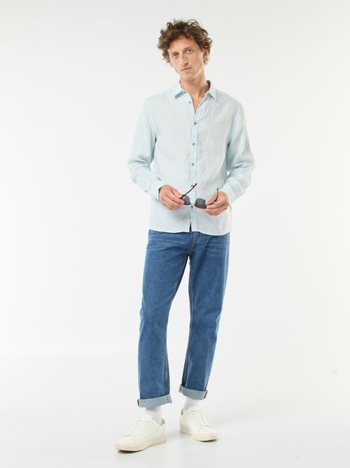 Camicia regular fit in lino - Kiabi
