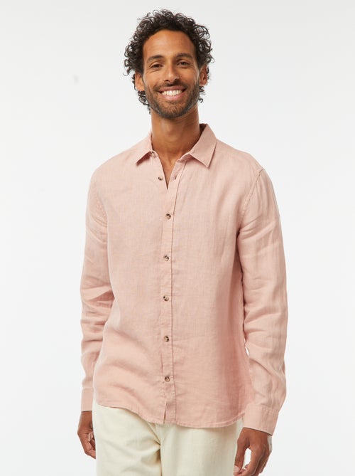 Camicia regular fit in lino - Kiabi