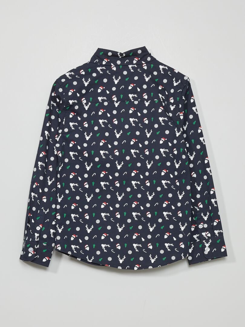 Camicia regular fit 'Natale' BLU - Kiabi