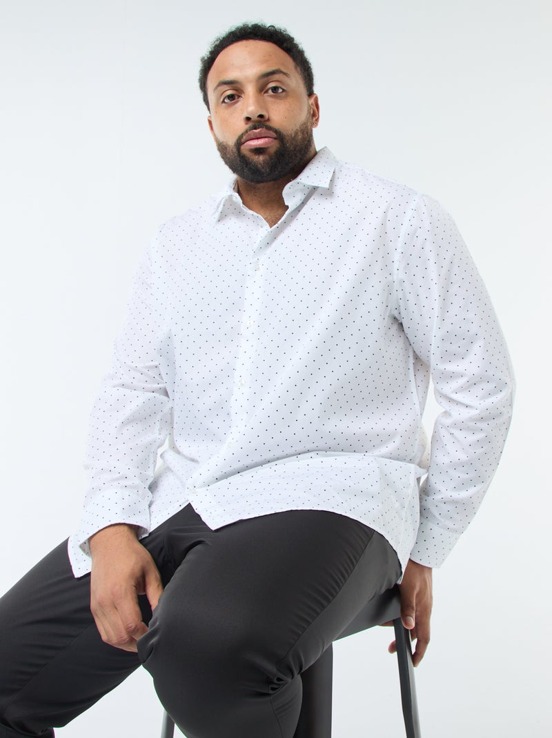 Camicia regular fit stampata Bianco - Kiabi