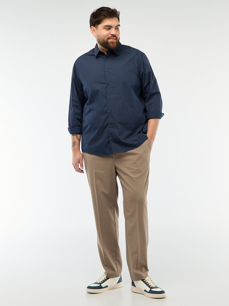 Camicia regular fit / taglio dritto con motivo Blu - Kiabi