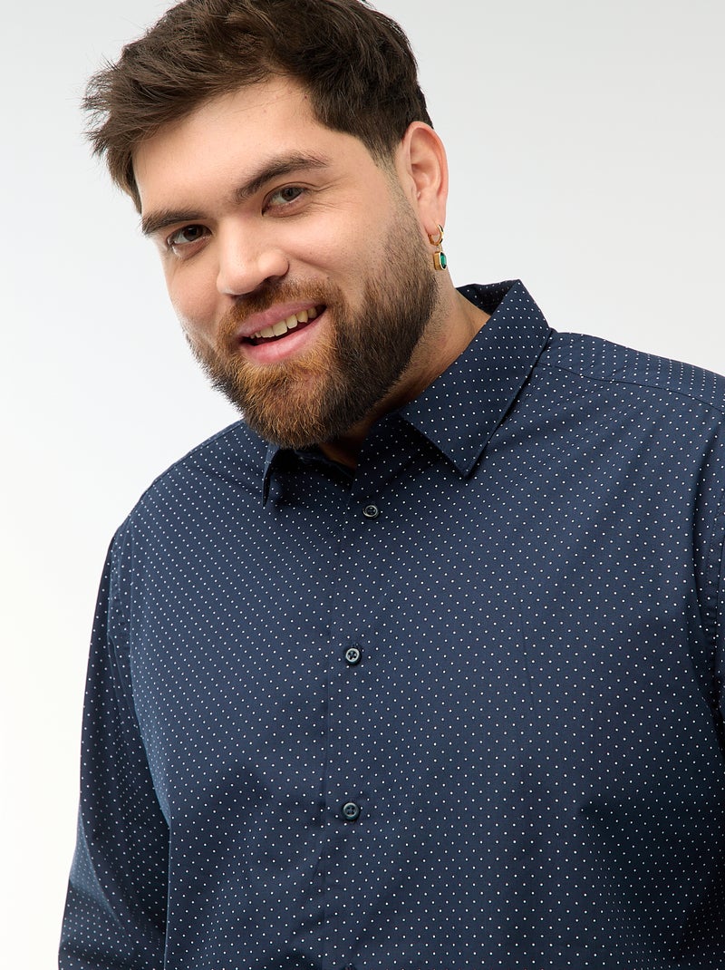Camicia regular fit / taglio dritto con motivo Blu - Kiabi