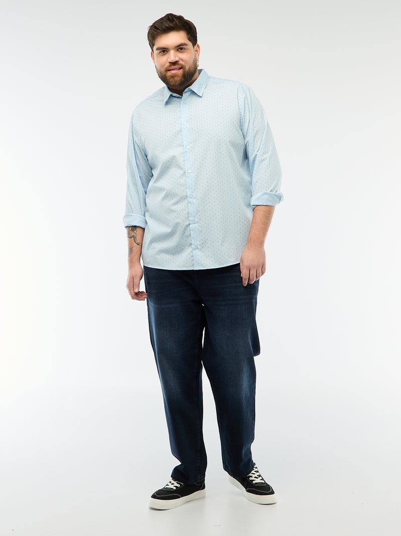 Camicia regular fit / taglio dritto con motivo Blu - Kiabi