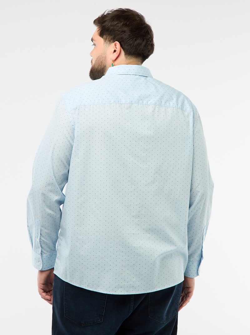Camicia regular fit / taglio dritto con motivo Blu - Kiabi