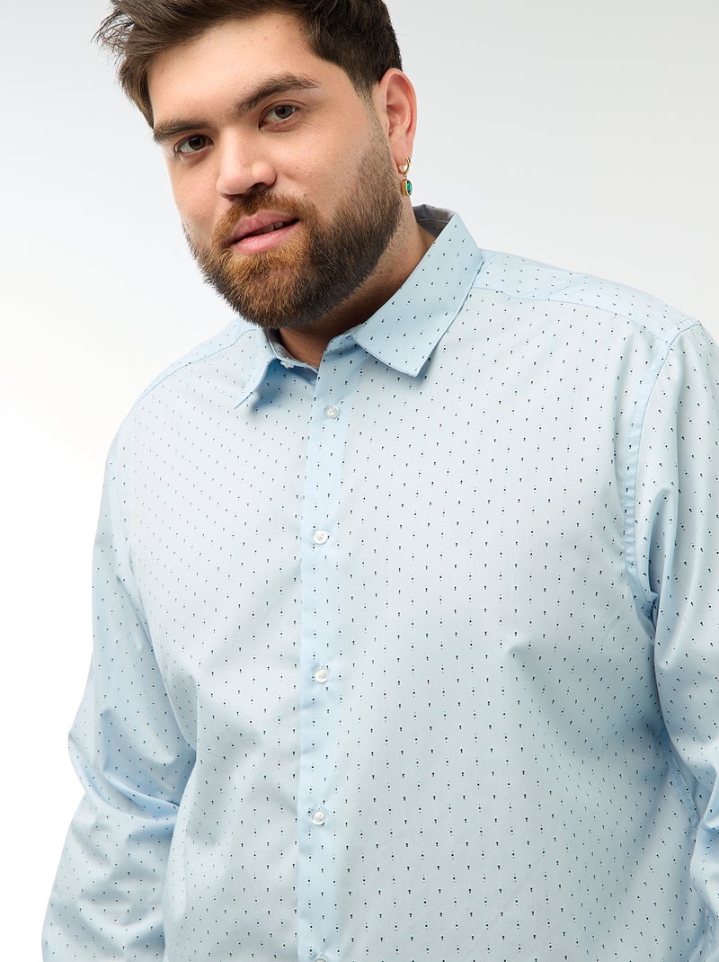 Camicia regular fit / taglio dritto con motivo Blu - Kiabi