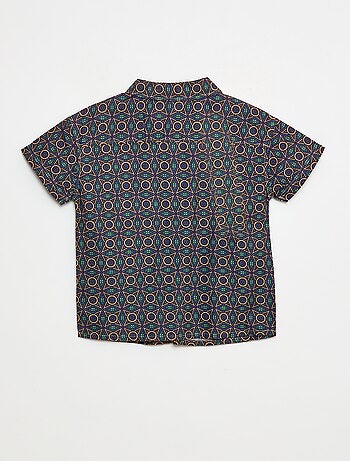 Camicia regular oxford in cotone tinta unita