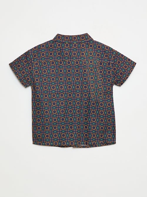 Camicia regular in cotone effetto wax - Kiabi