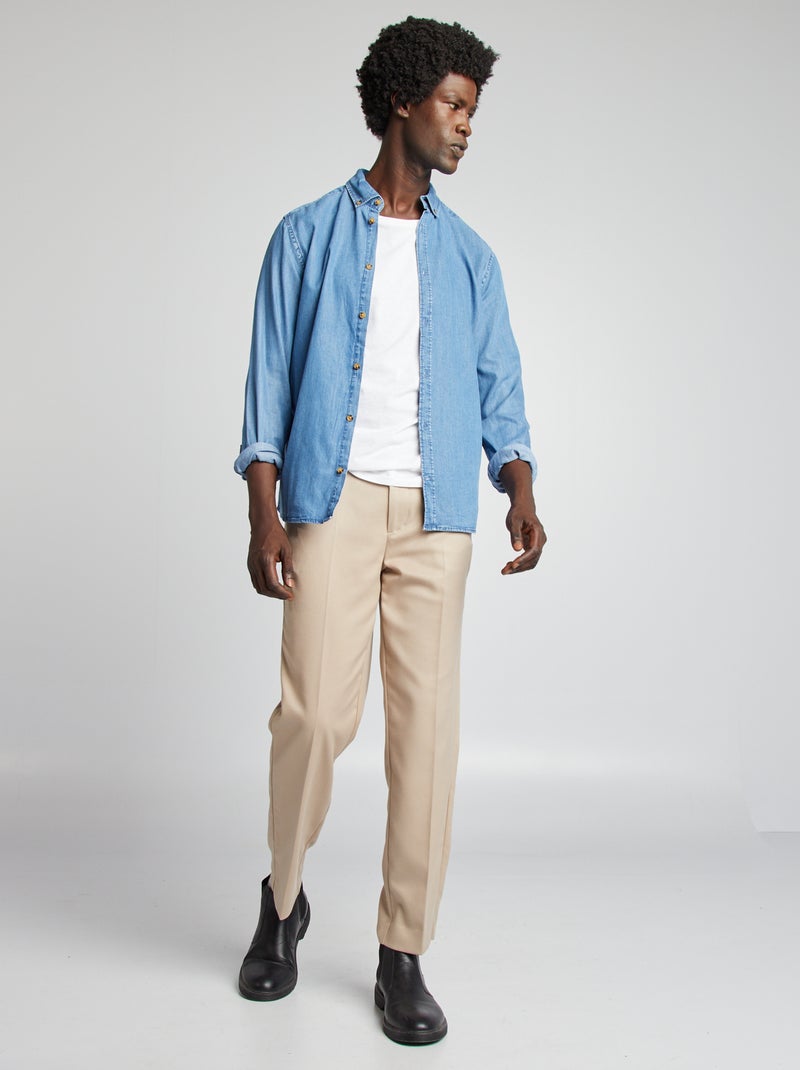 Camicia regular in lyocell BLU - Kiabi