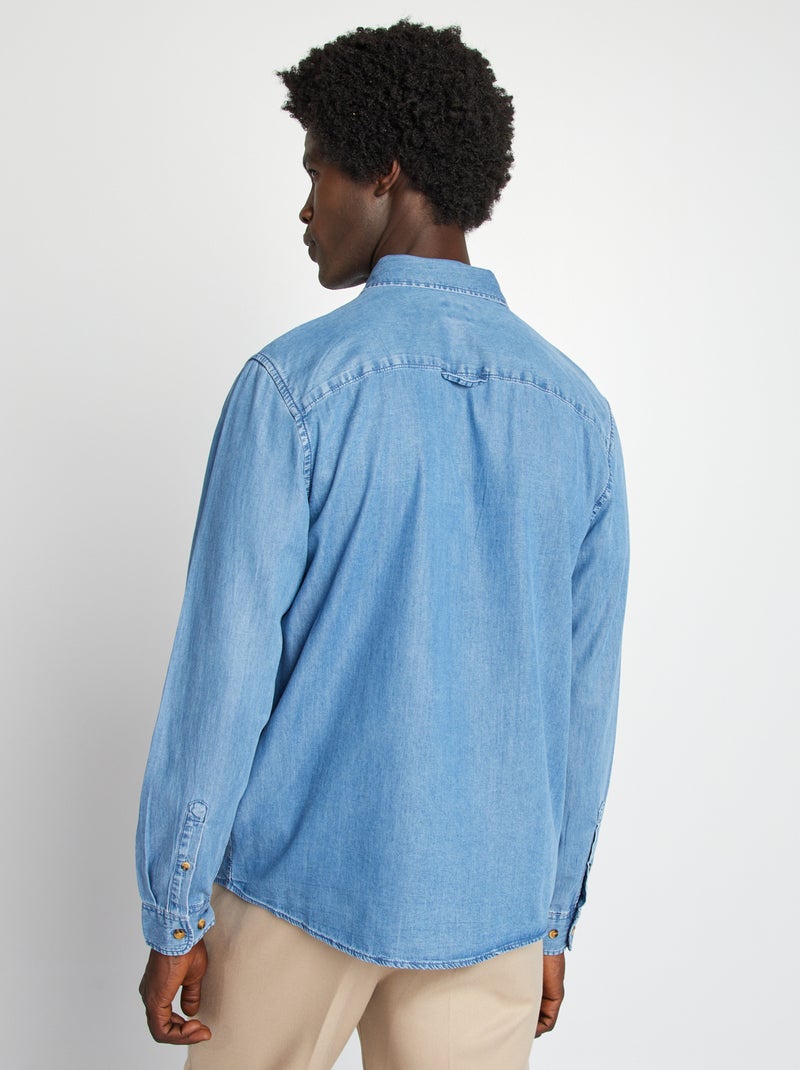 Camicia regular in lyocell BLU - Kiabi