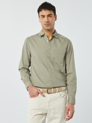 Camicia regular in popeline