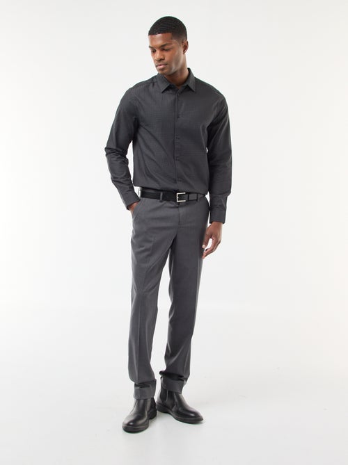 Camicia regular in tessuto dobby di cotone - Kiabi