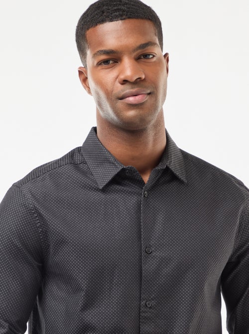 Camicia regular in tessuto dobby di cotone - Kiabi