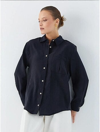 Camicia relaxed fit con taschino mixray