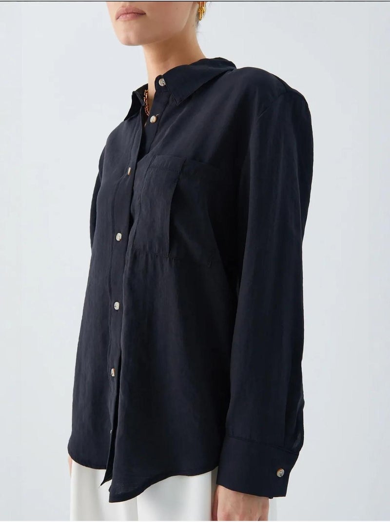 Camicia relaxed fit con taschino mixray Nero - Kiabi