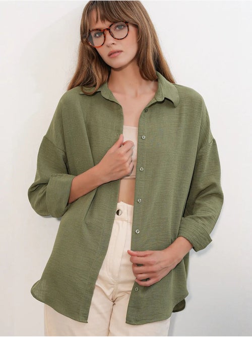 Camicia ricamata a maniche lunghe con chiusura a bottoni bdart - Kiabi