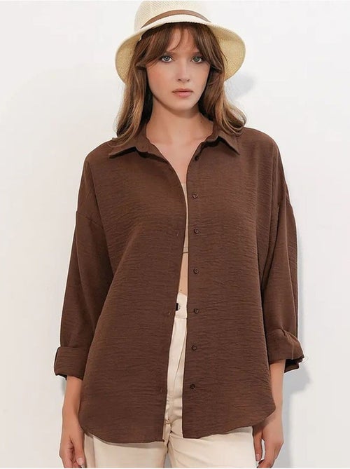 Camicia ricamata a maniche lunghe con chiusura a bottoni bdart - Kiabi