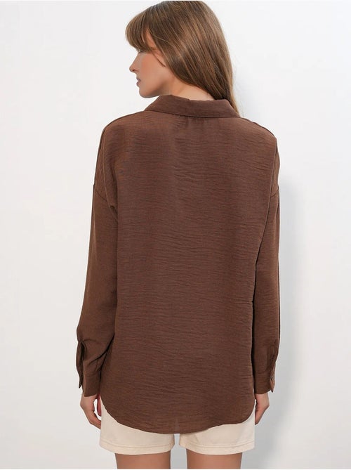 Camicia ricamata a maniche lunghe con chiusura a bottoni bdart - Kiabi