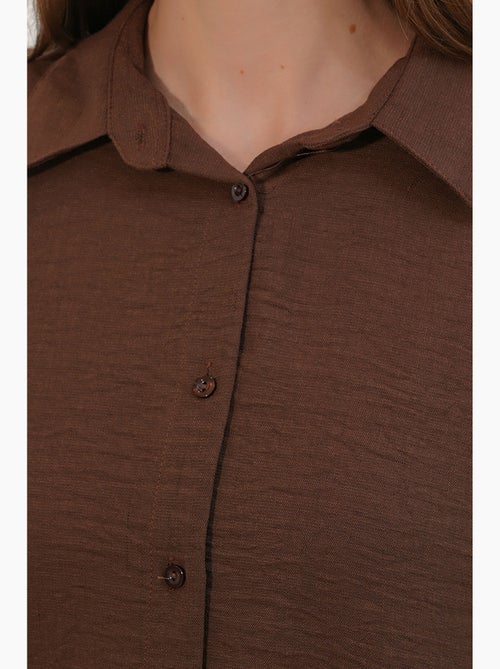 Camicia ricamata a maniche lunghe con chiusura a bottoni bdart - Kiabi