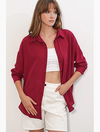 Camicia ricamata a maniche lunghe con chiusura a bottoni bdart