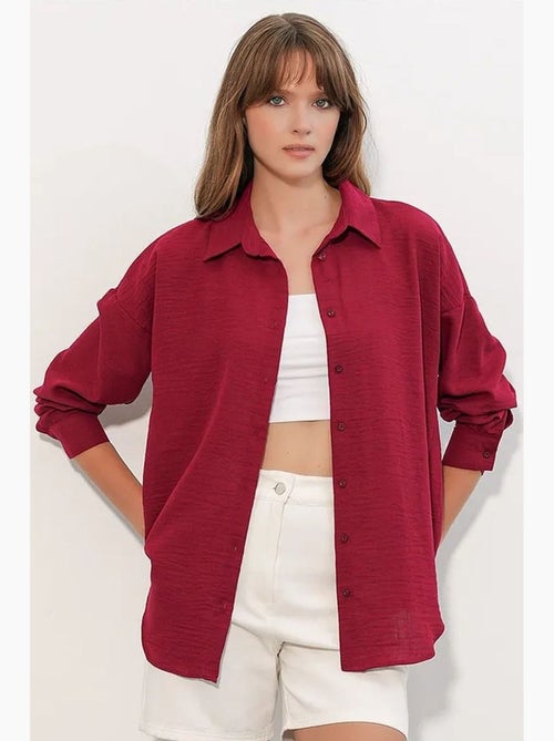 Camicia ricamata a maniche lunghe con chiusura a bottoni bdart - Kiabi Camicia ricamata a maniche lunghe con chiusura a bottoni bdart - Kiabi