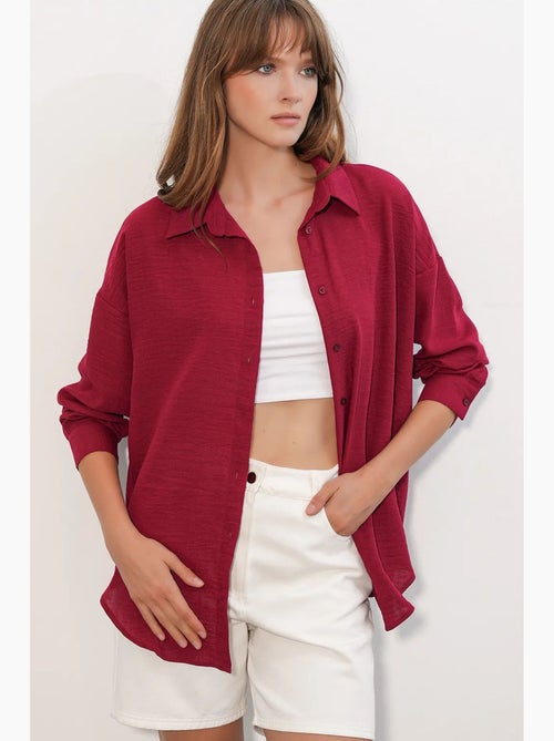 Camicia ricamata a maniche lunghe con chiusura a bottoni bdart - Kiabi Camicia ricamata a maniche lunghe con chiusura a bottoni bdart - Kiabi
