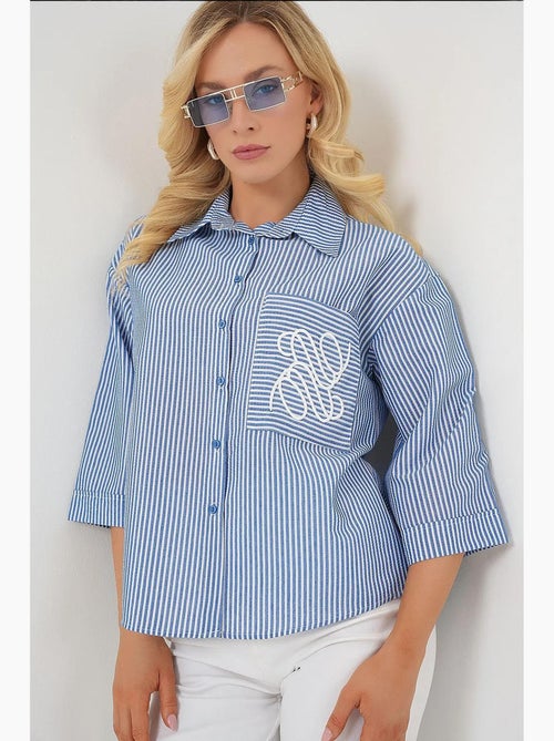 Camicia ricamata con tasca singola bdart - Kiabi
