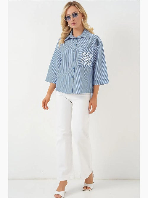 Camicia ricamata con tasca singola bdart - Kiabi