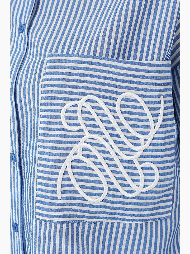 Camicia ricamata con tasca singola bdart Blu marino - Kiabi