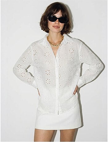 Camicia ricamata dalla vestibilità rilassata lucci