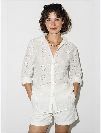Camicia ricamata dalla vestibilità rilassata lucci