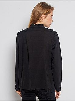 Camicia ricamo inglese e volant - Kiabi