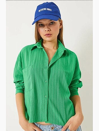 Camicia rilassata a maniche lunghe con tasca singola lucci