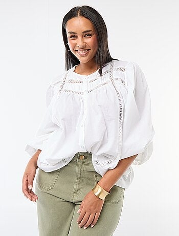 Camicia romantica in cotone