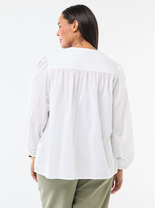 Camicia romantica in cotone - Kiabi