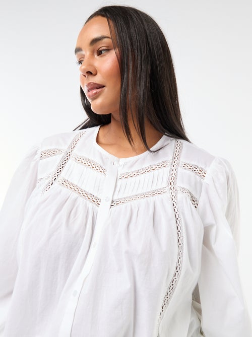 Camicia romantica in cotone - Kiabi