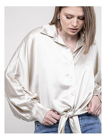 Camicia satin à nouer OBANA
