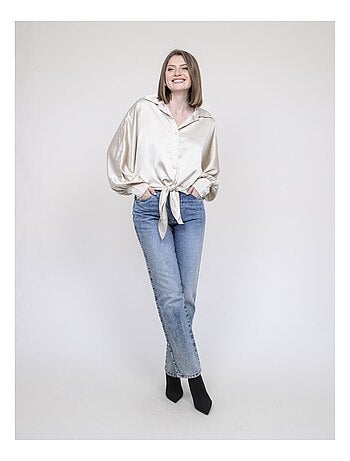 Camicia satin à nouer OBANA