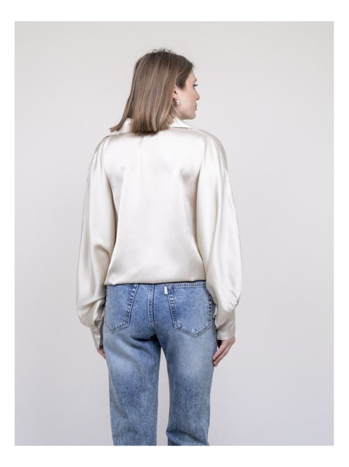 Camicia satin à nouer OBANA - Kiabi