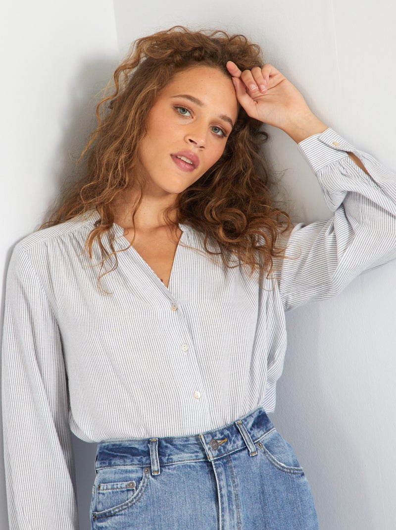 Camicia satinata BLU - Kiabi